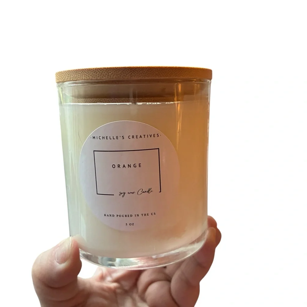 Handmade Orange Citrus Scented 100% Soy Candle